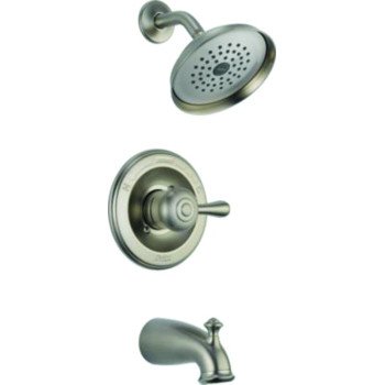 Delta Leland Series 14478-SSSHL Tub and Shower Trim, Brass, Stainless Steel