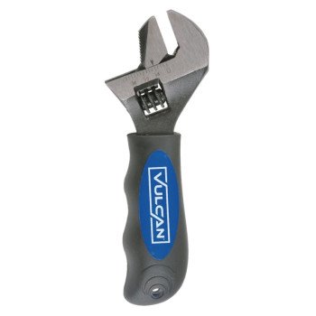 Vulcan 900061 Adjustable 2N1 Stubby Wrench, 6-1/4 in OAL, Steel, Blackening, Ergonomic Handle