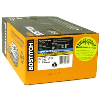 Bostitch C7P90BDG Siding Nail, 2-3/16 in L, Steel, Thickcoat, Smooth Shank