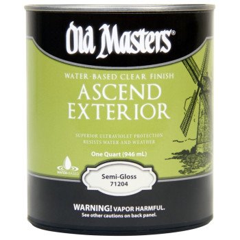 Old Masters 71204 Exterior Finish, Semi-Gloss, Liquid, Clear, 1 qt