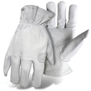 BOSS 4060M Leather Gloves, Women's, M, Keystone Thumb, Open, Shirred Elastic Back Cuff, Goatskin Leather