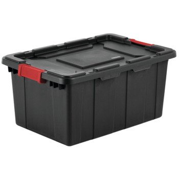 Sterilite 14649006 Industrial Tote, Plastic, Black, 25-3/4 in L, 17-1/4 in W, 11-7/8 in H