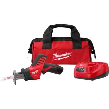 Milwaukee 2420-21 Reciprocating Saw Kit, Battery Included, 12 V, 1.4 Ah, 1/2 in L Stroke, 0 to 3000 spm