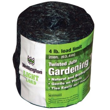 Wellington 14258 1-Ply Twine, #24 Dia, 194 ft L, 4 lb Working Load, Natural Fiber, Green