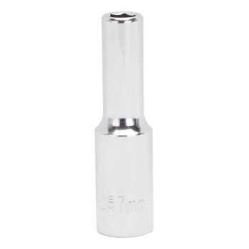 Vulcan MT6500661 Drive Socket, 7 mm Socket, 3/8 in Drive, 6-Point, Chrome Vanadium Steel, Chrome