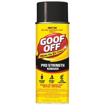 Goof Off FG658 Latex Paint Remover, Liquid, Solvent, Colorless, 12 oz, Aerosol Can