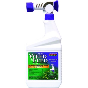 Bonide 301 Weed and Feed Lawn Fertilizer, 1 qt, Liquid, 20-0-0 N-P-K Ratio