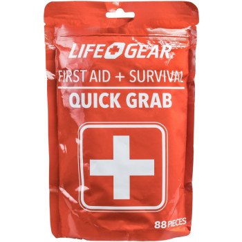 LifeGear 41-3819 First Aid Kit, 88-Piece, Red