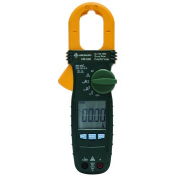 Greenlee CM-660 Clamp Meter, 6000 Count Resolution, LCD Display