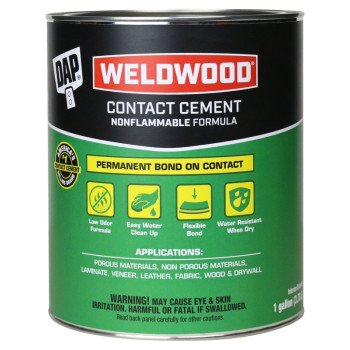 DAP 25336 Contact Cement, Liquid, Slight, White, 1 gal, Can