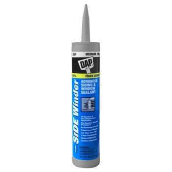 DAP 00835 Siding and Window Sealant, Medium Gray, 24 hr Curing, -35 to 140 deg F, 10.1 oz Cartridge