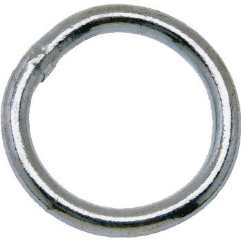 Campbell T7661361 Welded Ring, 200 lb Working Load, 2-1/2 in ID Dia Ring, #2 Chain, Steel, Zinc