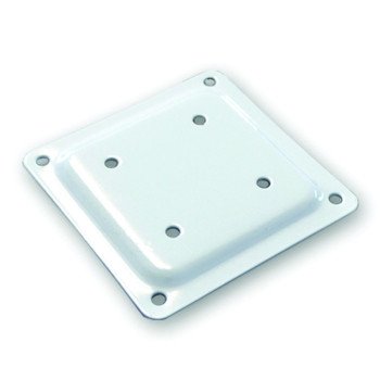 Pylex Fixplak 44 Series 10810 Base Plate, Steel, White, Powder-Coated