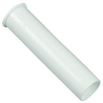 Danco 94018 Tailpiece, 1-1/2 in, 6 in L, Flanged, Slip-Joint, Plastic, White