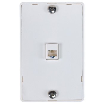 Zenith TW1001WPW Wall Phone Jack, White