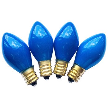 Hometown Holidays 16294 Replacement Bulb, 5 W, Candelabra Lamp Base, Incandescent Lamp, Ceramic Blue Light