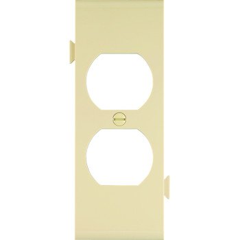 Eaton Wiring Devices STC8V Sectional Wallplate, 4-1/2 in L, 2-3/4 in W, 1 -Gang, Polycarbonate, Ivory, High-Gloss