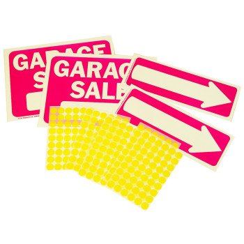 Hy-Ko KIT-13 Sign Kit, Garage Sale, White Legend, Plastic, 12-1/4 in W x 12-3/4 in H Dimensions