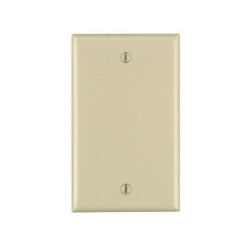 Leviton 001-86014-000 Wallplate, 4-1/2 in L, 2-3/4 in W, 0.22 in Thick, 1 -Gang, Thermoset Plastic, Ivory, Smooth