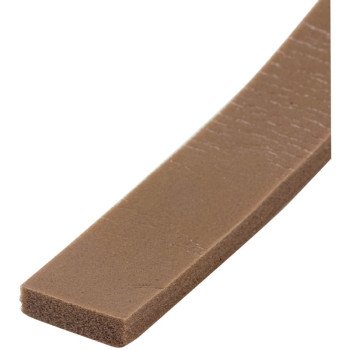 M-D 50007 Weatherstrip, 1-3/8 in W, 1/2 in Thick, 42 in L, Foam, Brown