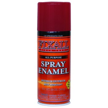 FixALL F1304 Enamel Spray Paint, Bright Red, 12 oz, Aerosol Can