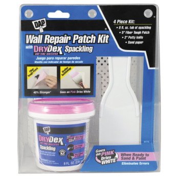 DAP 12345 Wall Repair Patch Kit White, White, 0.5 pt