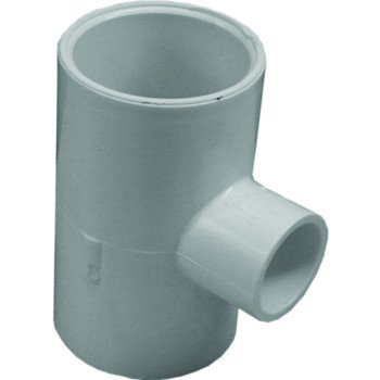 IPEX 435797 Reducing Pipe Tee, 1-1/4 x 1-1/4 x 1/2 in, Slip x Slip x Slip, PVC, White, SCH 40 Schedule