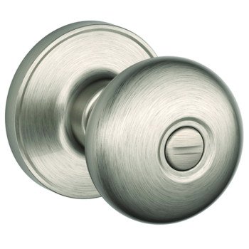 Schlage J Series J170 STR 619 Dummy Knob, Knob Handle, Round Design, Satin Nickel, Residential, Metal