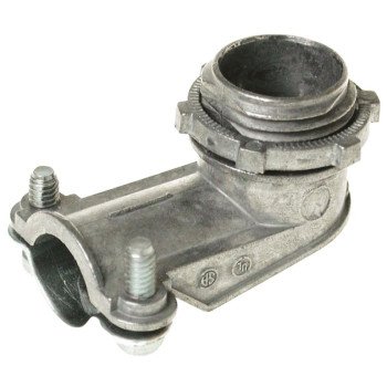 Hubbell SQ90075 90 deg Conduit Connector, 3/4 in, Zinc