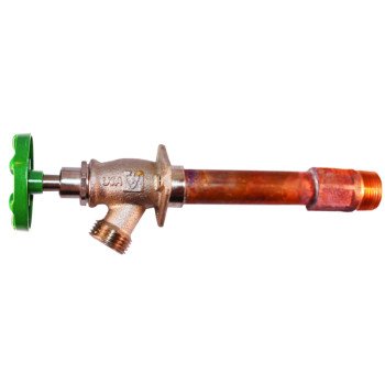 Arrowhead Brass 455-04LF Frost-Free Standard Wall Hydrant, 1/2, 3/4 x 3/4 in Connection, FIP/MIP x Male Hose, Satin