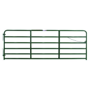 Tarter 2RG16 Bull Gate, 16 ft W Gate, 52 in H Gate, Steel Frame, Red