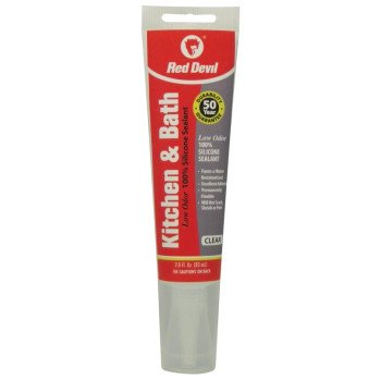 Red Devil 0885 Sealant, Clear, -60 to 400 deg F, 2.8 fl-oz Squeeze Tube