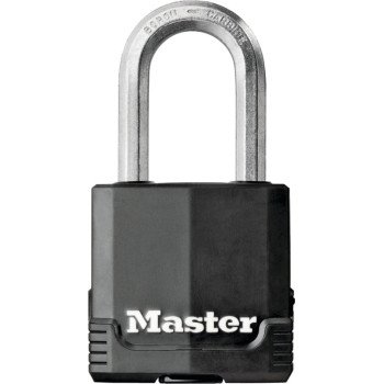 Master Lock Magnum Series M115XKADLF Padlock, Keyed Different Key, 5/16 in Dia Shackle, Boron Carbide Shackle, Zinc