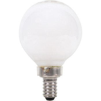 Sylvania 40797 Natural LED Bulb, Decorative, G16.5 Lamp, 40 W Equivalent, E12 Lamp Base, Dimmable, Frosted