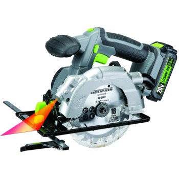 Genesis GLCS2055A Circular Saw, Battery Included, 20 V, 2 Ah, 5-1/2 in Dia Blade, 45 deg Bevel