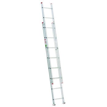 Werner D716-2 Extension Ladder, 15 ft H Reach, 200 lb, Aluminum