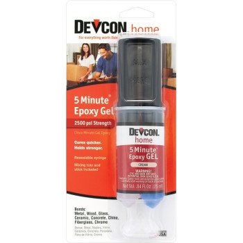 Devcon 21045 Epoxy Gel Adhesive, Cream, Liquid, 0.84 oz, Syringe