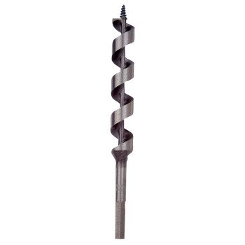 Irwin 49912 Power Drill Auger Bit, 3/4 in Dia, 7-1/2 in OAL, Solid Center Flute, 1-Flute, 5/16 in Dia Shank, Hex Shank