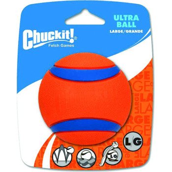 Chuckit! 17030 Dog Toy, L, Rubber, Blue/Orange