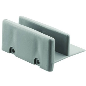 Prime-Line M 6192 Shower Door Bottom Guide, Sliding, Plastic, Gray