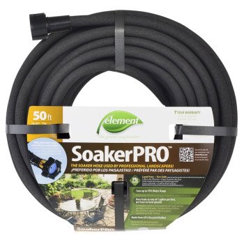 Swan ELSP38050 Soaker Hose, 50 ft L, Rubber, Black