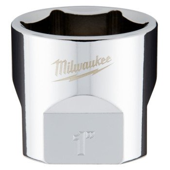 Milwaukee 45-34-9072 Socket, 1 in Socket, 3/8 in Drive, 6-Point, Chrome Vanadium Steel, Chrome