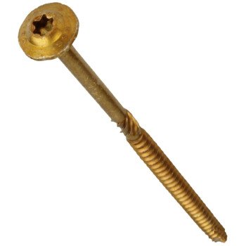 GRK Fasteners RSS 14231 Structural Screw, 5-1/8 in L, W-Cut Thread, Washer Head, Recessed Star Drive, Zip-Tip Point