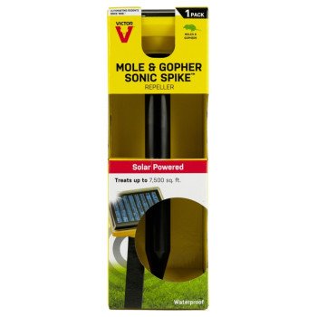 Victor M9014 Sonic Spike, 2.6 in L, Repels: Gophers, Moles