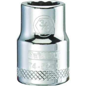 DEWALT DWMT74527OSP Hand Socket, 3/8 in Socket, 3/8 in Drive, 12-Point, Vanadium Steel, Polished Chrome