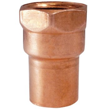 Elkhart Products 103 Series 30180 Pipe Adapter, 1-1/2 in, Sweat x FNPT, Copper