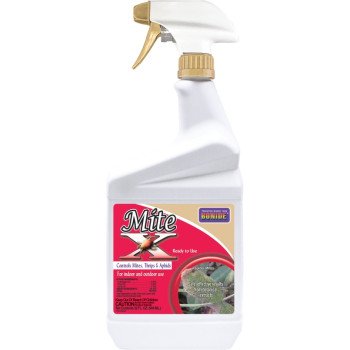 Bonide Mite-X GARDEN NATURALS b70 285 RTU Mite-X, Liquid, Spray Application, Indoor, Outdoor, 1 qt