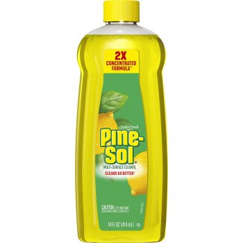 Pine-Sol 10041294601488 Multi-Surface Cleaner and Disinfectant, 14 oz, Bottle, Liquid, Lemon Fresh