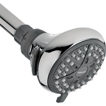 Waterpik EcoFlow Series VBE-423 Shower Head, 1.6 gpm, 1/2 in Connection, Plastic, Chrome, 3-1/4 in Dia