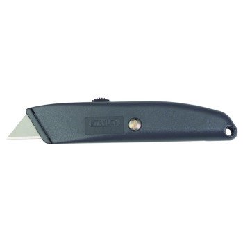 STANLEY 10-175 Utility Knife, 2-7/16 in L Blade, 3 in W Blade, HCS Blade, Straight Handle, Gray Handle